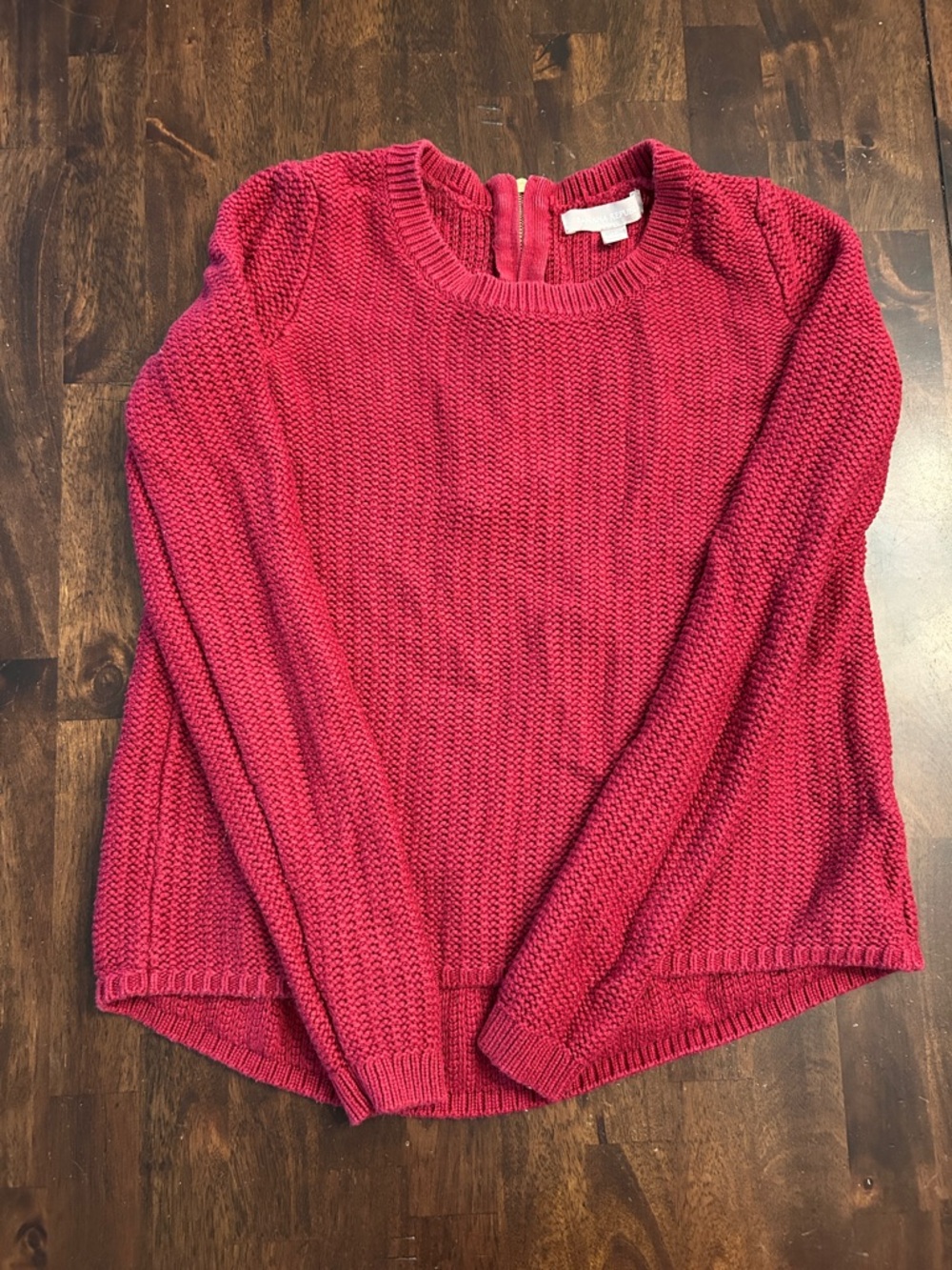 Banana Republic Raspberry Textured Crewneck Sweater